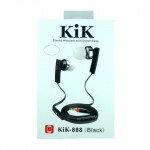 Wholesale KIK 888 Stereo Earphone Headset with Mic and Volume Control (888 Black)
